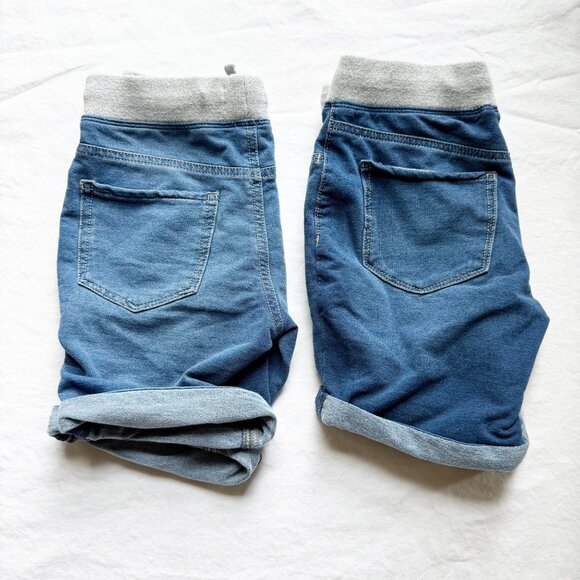 SO Girls Denim Jogger Shorts With Drawstring Waist & Cuffed Hem Size 12 Blue Cot - Picture 1 of 8